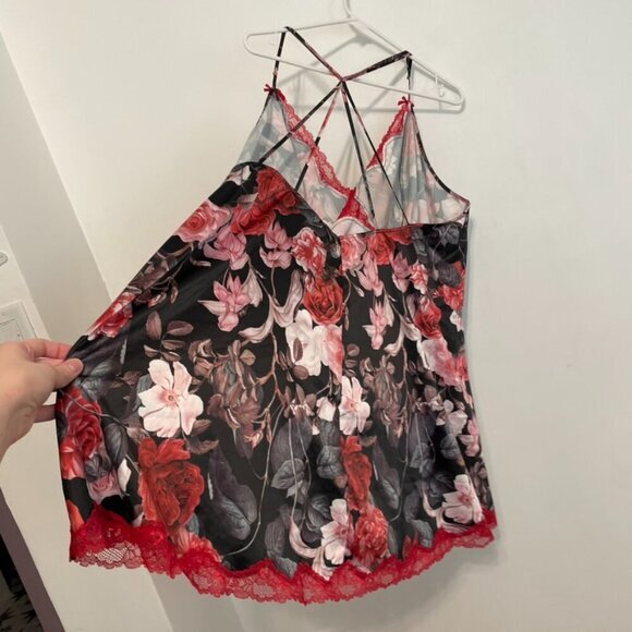 CACIQUE LANE BRYANT Plus Size Rose Bloom Floral Print / Lace Chemise Lingerie 4X - Picture 14 of 16